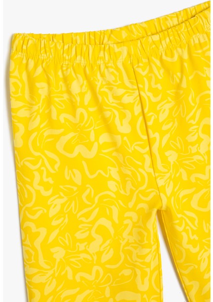 Kısa Tayt Batik Desenli Beli Lastikli Pamuklu modelleri