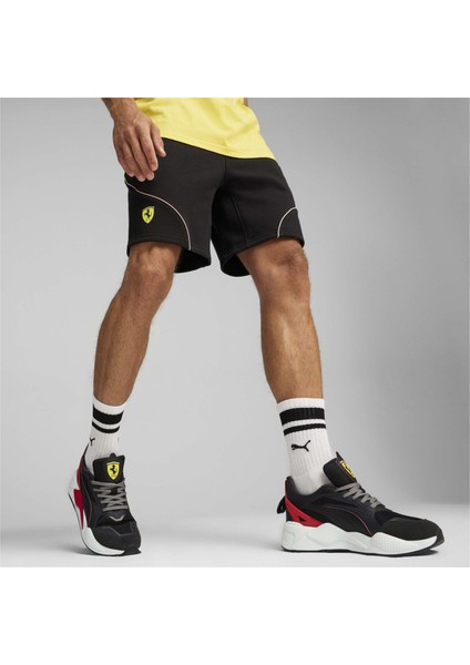 Erkek Puma Black Puma Ferrari Race Shorts Siyah Erkek Polo T-Shirt