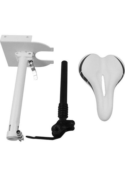 Elektrikli Scooter Koltuk Ayarlanabilir Eyer Seti Darbeye Dayanıklı Bisiklet Koltuk Minderi Yükseltilebilir Alçaltılmış Xiaomi M365/PRO, Beyaz (Yurt Dışından)