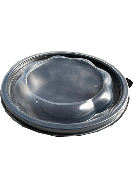 Şeffaf Kapaklı Sıcak Soğuk Isıya Dayanıklı Yemek Salata Kabı 500 Gr. - Yuvarlak - 18 Cm. - 10 Adet