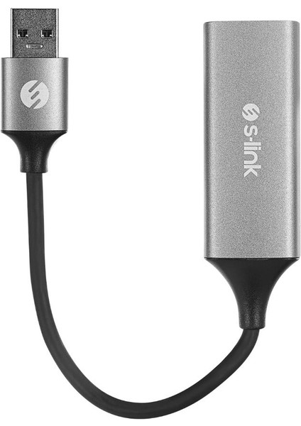 SW-U334 Gri Metal USB 3.0 To RJ45 10/100/1000MBPS Gigabit Adaptör