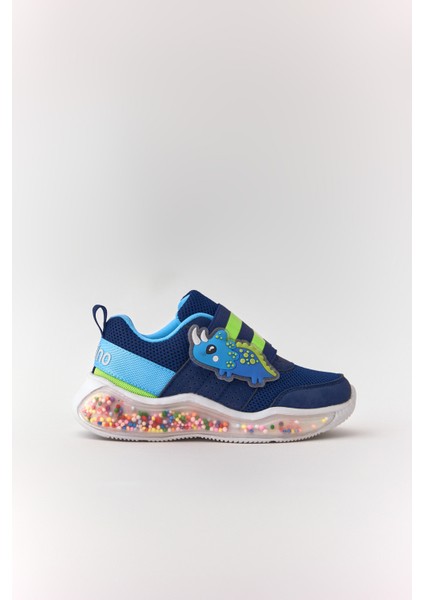 Mavi Erkek Bowie Baloncuk Toplu Işıklı Çocuk Sneaker