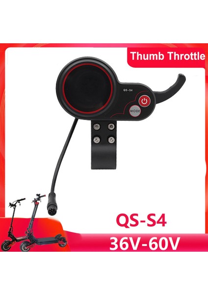 Qs-S4 36V-60V Başparmak Gaz LCD Ekran Ölçer Sıfır 8 9 10 8x 10X Elektrikli Scooter 6pın Ekran Aksesuarları (Yurt Dışından)