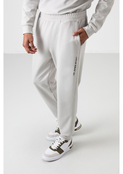 Taş Pamuklu Kalın Yumuşak Dokulu Comfort Fit Baskılı Erkek Eşofman Takım - 85253 modelleri