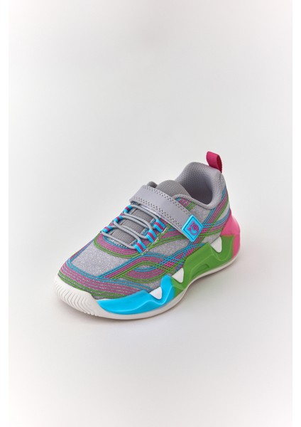 Pembe Kız Ribbon Renkli Tabanlı Cırt Cırtlı Çocuk Sneaker modelleri