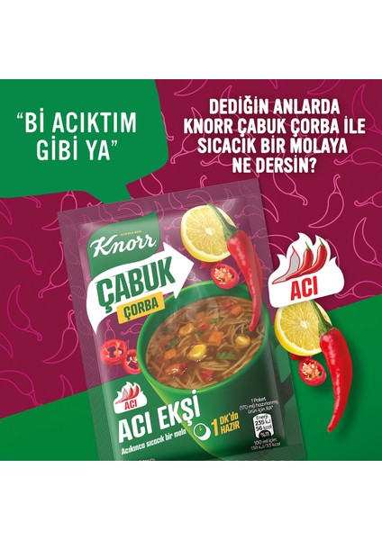 Çabuk Çorba Acı Ekşi 19G X15 Adet fırsatları