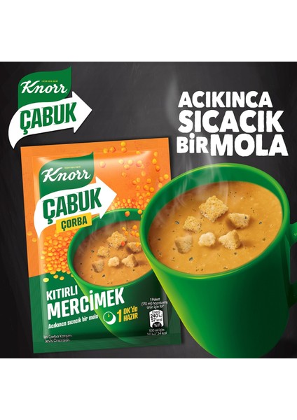 Çabuk Çorba Kıtırlı Mercimek 22G X15 Adet