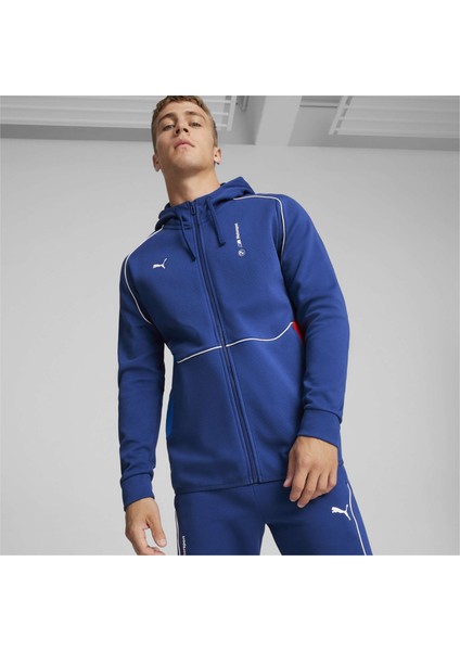 Erkek Pro Blue-M Color Puma Bmw Mms Hooded Sweat Jacket Mavi Erkek Sweatshirt