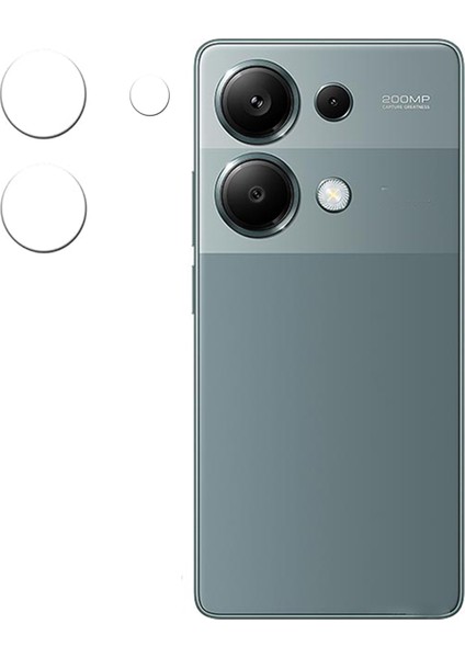 Poco M6 Pro 4g / Xiaomi Redmi Note 13 Pro 4g Kamera Camı Lens Koruyucu Nano Esnek FILM-AL3400