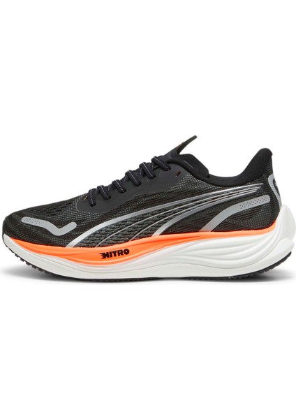 Erkek Puma Black-Puma Silver-Neon Citrus Puma Velocity Nıtro 3 Siyah Erkek Koşu Ayakkabısı