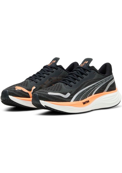 Erkek Puma Black-Puma Silver-Neon Citrus Puma Velocity Nıtro 3 Siyah Erkek Koşu Ayakkabısı