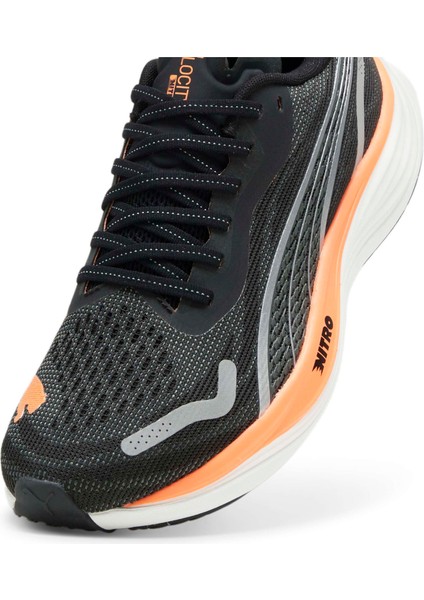 Erkek Puma Black-Puma Silver-Neon Citrus Puma Velocity Nıtro 3 Siyah Erkek Koşu Ayakkabısı