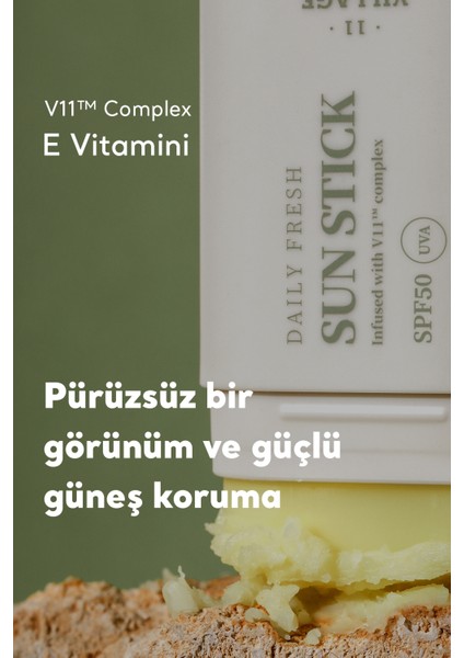 Village 11 Factory Daily Fresh Sun Stick SPF50+ PA++++ 20g - Vegan Stick Güneş Koruyucu