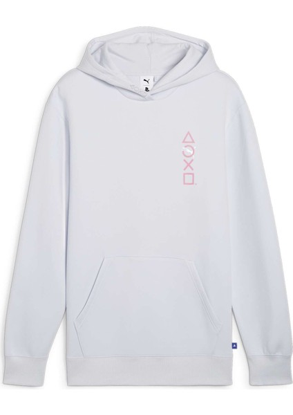 Erkek Silver Mist Puma x Playstatıon Graphic Hoodie Dk Açık Gri Erkek Sweatshirt modelleri
