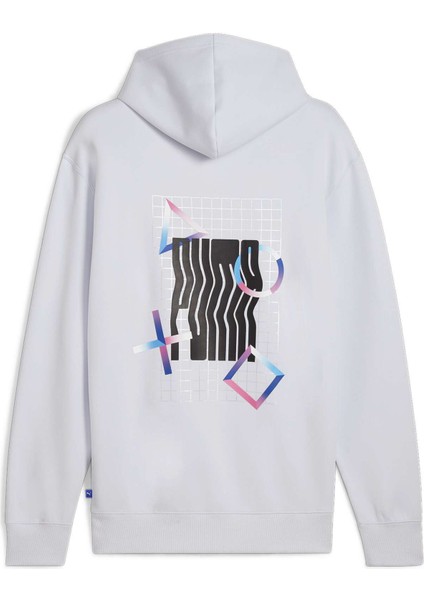 Erkek Silver Mist Puma x Playstatıon Graphic Hoodie Dk Açık Gri Erkek Sweatshirt fırsatları