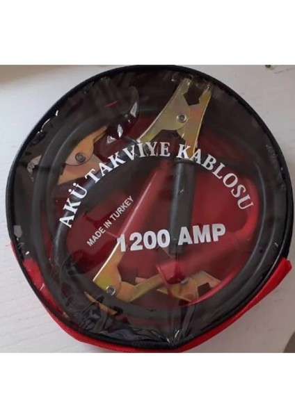 Akü Takviye Kablosu 50MM2 1200 Amper 2.3 mt Çantalı