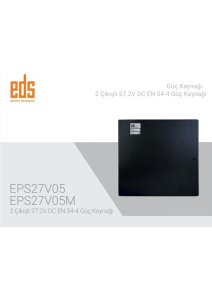EPS27V05M 2 Çıkışlı 27.2 V Dc EN54-4 Güç Kaynağı Mini Kutu