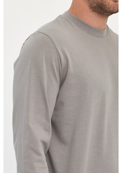 Erkek Bisiklet Yaka Uzun Kol Sweat T-Shirt 002906 modelleri