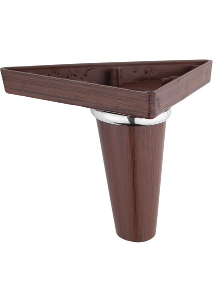 Mobilya Ayağı Tv Ünitesi Komidin Chester Tv Ünitesi Ayağı Kahve Krom Çizgili 12 cm 8 Adet