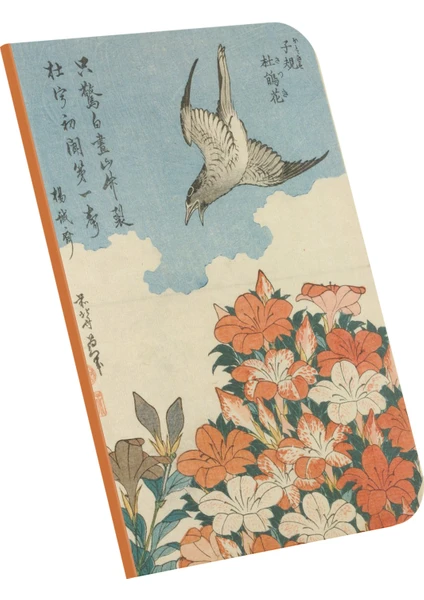 A4 Defter 6  Hokusai  Cuckoo And Azaleas, 1834  Çizgisiz  64 Sayfa  21X29,7 cm