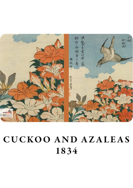 A4 Defter 6  Hokusai  Cuckoo And Azaleas, 1834  Çizgisiz  64 Sayfa  21X29,7 cm