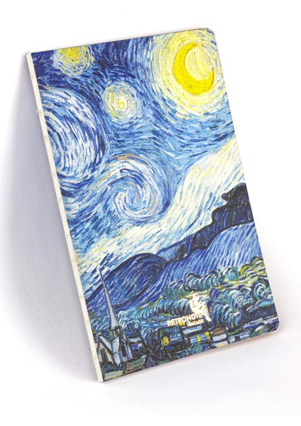 Vintage Serisi 2 - Van Gogh - The Starry Night, 1889 - Çizgisiz - 96 Sayfa - 14,8X21CM