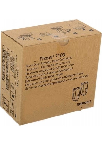 Tonersepeti Xerox Phaser 7100 106R02612 Siyah Muadil Toner 2'li Paket