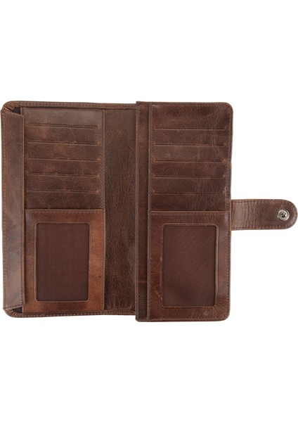Deri Patlı Portföy Crazy Unısex Cüzdan Kahve BC490-02 modelleri