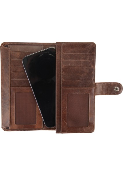 Deri Patlı Portföy Crazy Unısex Cüzdan Kahve BC490-02 fırsatları