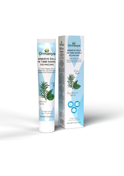 Biberiye Özlüve Tıbbi Naneli Diş Macunu - 90 ml