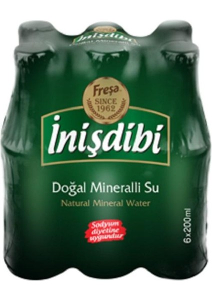 Inişdibi 200 ml Doğal Maden Suyu 6'lı