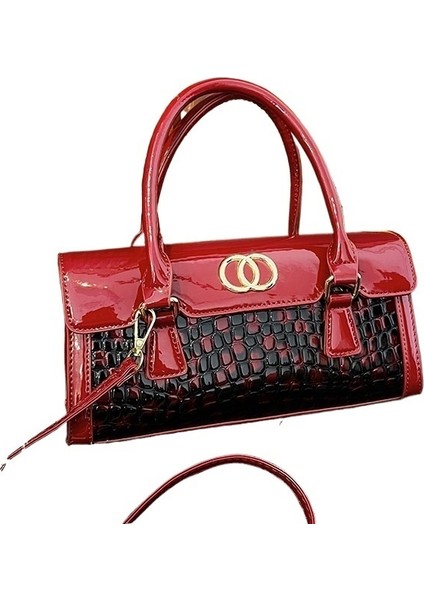 Kadın Niş Için Moda Taş Desenli Baget Çanta Dikiş (Yurt Dışından)