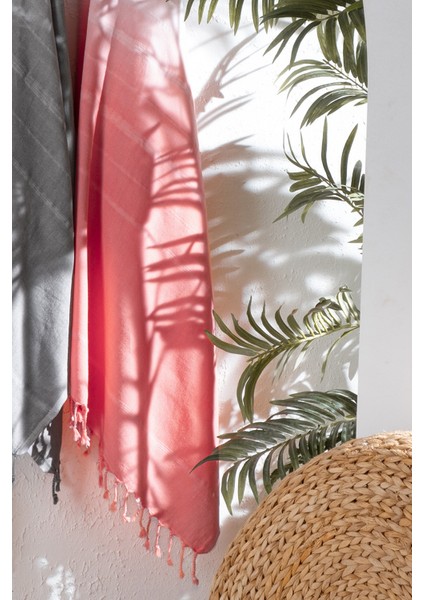 Lemaris Pembe Pamuk Plaj Havlusu 80*160 cm