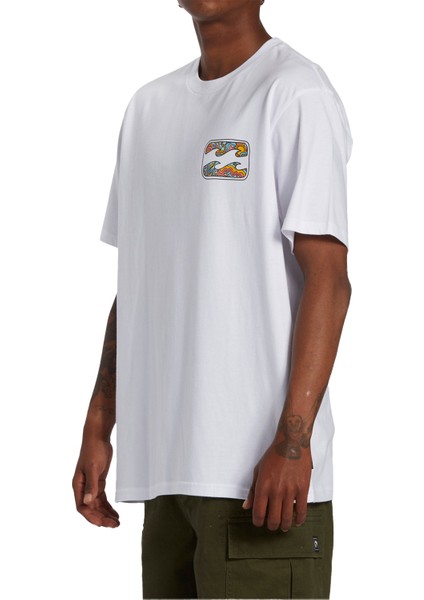 Crayon Wave Erkek Beyaz T-Shirt ABYZT02255-10 modelleri