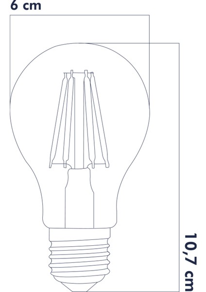 LED Ampul 6W 6500K E27 ( Beyaz ) ( A60 ) 5'li Erd-96