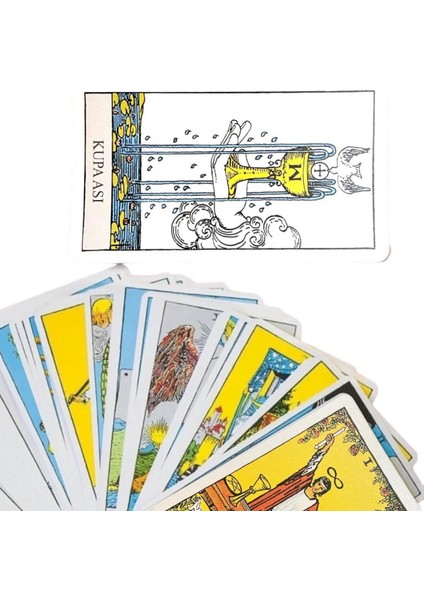 Ahşap Kutulu 78 Kartlı ve Kitapçık Dahil Tarot Kart Seti