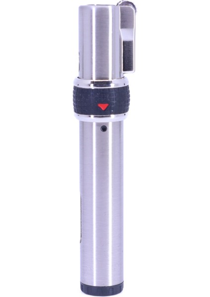Çift Fonksiyonlu (Tek Torch Jet Alev - Soft Flame) Çakmak - Krom