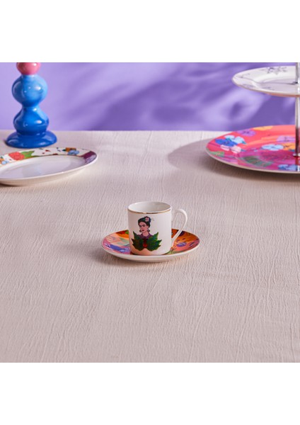 Frida Kahve Fincanı ve Tabağı Turuncu 90 ml