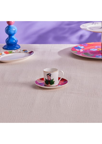 Frida Kahve Fincanı ve Tabağı Kırmızı 90 ml