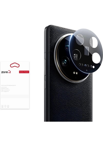 Xiaomi Mi 14 Ultra Lopard Siyah Çerçeveli Lens Koruma Parlak Renkli Kamera Koruyucu Cl-08 Cam 3d-Kamera-Cam