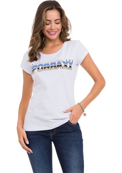 Wt366 Futurist Taşlı Kadın T-Shirt fiyatları