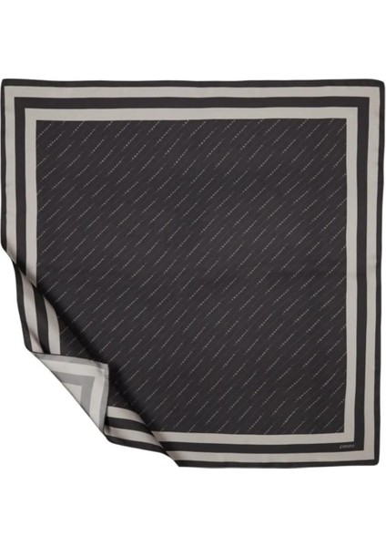 Ipekevi Twill Ipek Eşarp - Çizgili Signature - Füme