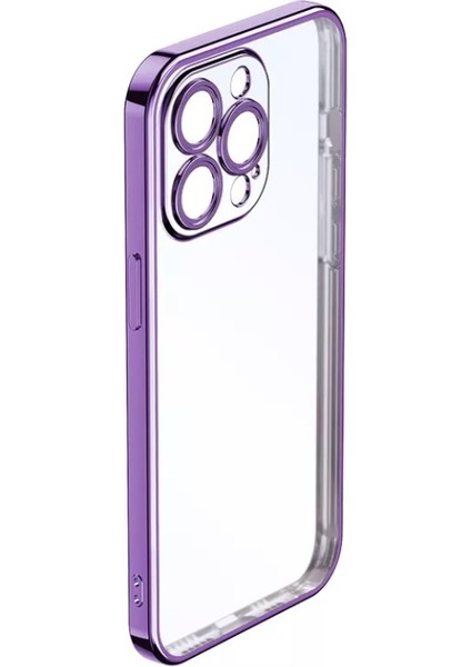 iPhone 14 Plus Elektrokaplama Mat Kılıf Mor