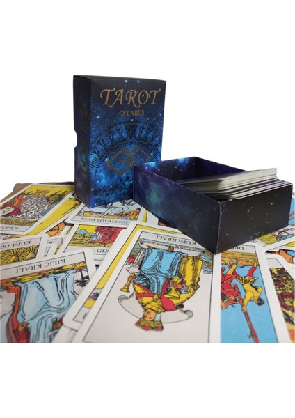 Dijital Kitapçıklı Karton Kutu Içinde 78 Adet Kalın Tarot Kartı