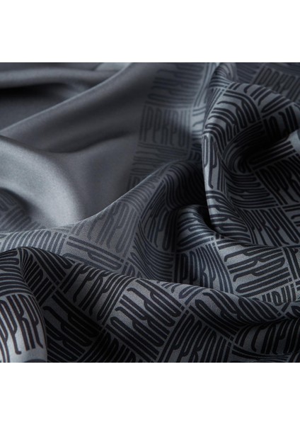 Ipekevi Twill Ipek Eşarp - Qufi Pattern - Füme