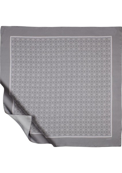 Ipekevi Twill Ipek Eşarp - Mini Seljuk - Gümüş