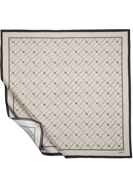 Ipekevi Twill Ipek Eşarp - Monogram - Taş