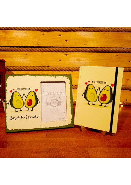 Best Friends Avokado Defter ve Çerçeve Arkadaşa Hediye