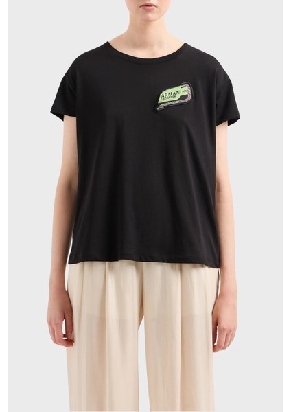 Pamuklu Relaxed Fit Bisiklet Yaka T Shirt Bayan T Shirt 3Dyt16 Yj3Rz 1200