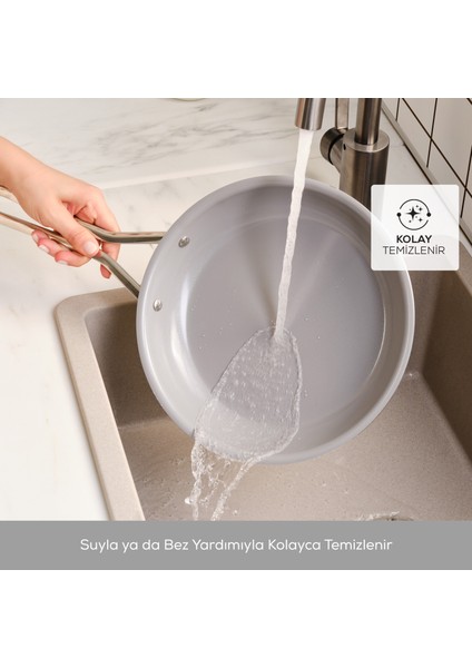 Swıss Crystal 7 Parça Tencere Seti Gray